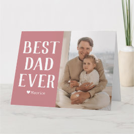 Cartão Nome de Foto do Dia de os pais da Família Moderna