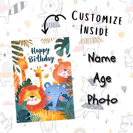 Cartão Nome de Foto Personalizado Idade | Ilustração de A