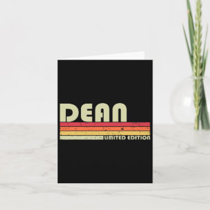 Cartão Nome Dean Personalizado Retro Vintage 80s 90s Aniv