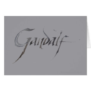 Cartão Nome do Gandalf texturizado