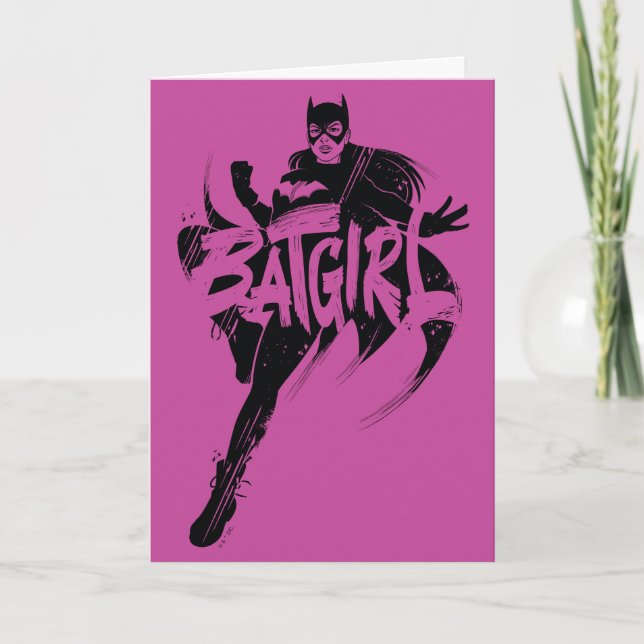 Cartão Nome do Pincel de Tinta da Batgirl (Frente)