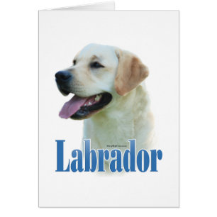 Cartão Nome do Retriever do Labrador Amarelo