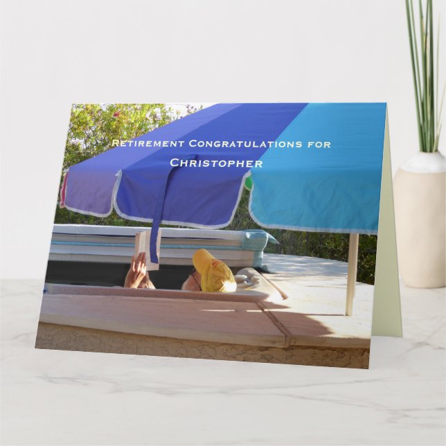 Cartão Nome do Tubo Quente para Parabéns de Reforma Feliz (Frente)