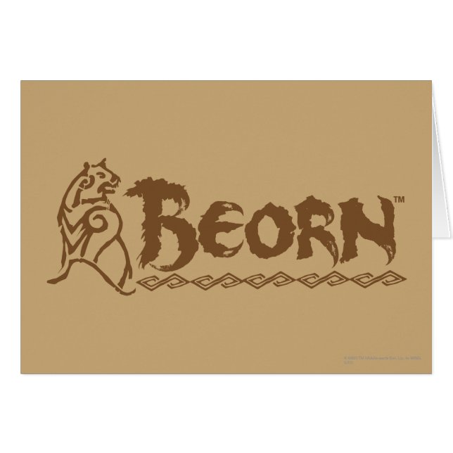 Cartão Nome do urso BEORN™ (Frente Horizontal)