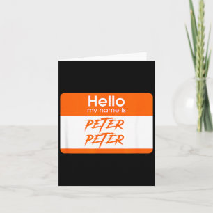 Cartão Nome é Peter Peter Comedor de Abóbora Engraçado Ha