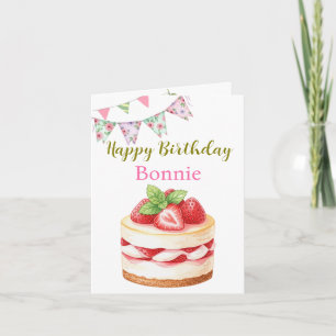 Cartão Nome e Texto Personalizados do Cheesecake de Moran