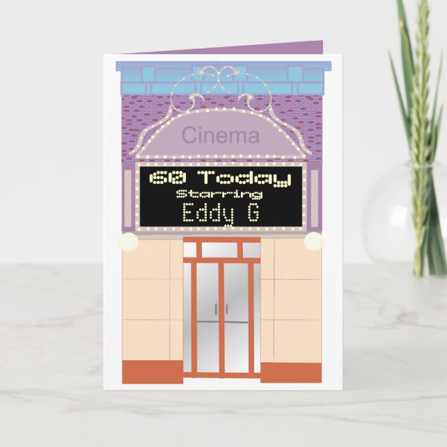 Cartão Nome nas luzes Customisable (Frente)