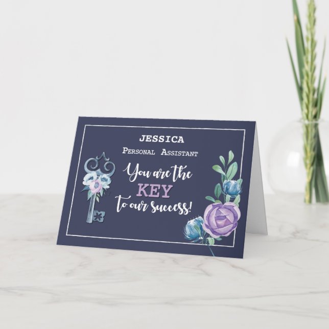 Cartão Nome Personalizado Admin Pro do Assistente Persona (Frente)