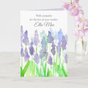 Cartão Nome Personalizado Da Perda De Simpatia Das Flores