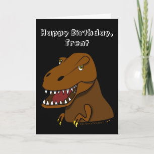 Cartão Nome Personalizado do Aniversário de criança Rex T