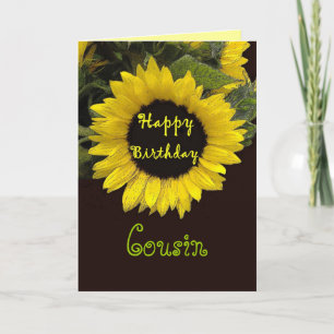 Cartão Nome personalizado do COUSIN Feliz Aniversário Gir