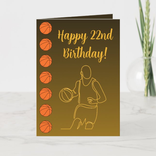 Cartão Nome Personalizado Sentimento Tema Esporte Basquet (Frente)