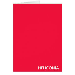 Cartão Nome vermelho de Heliconia