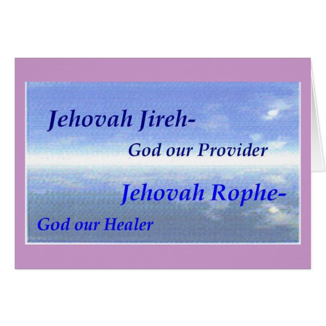 Cartão Nomes da coleção da escritura do deus (Frente Horizontal)