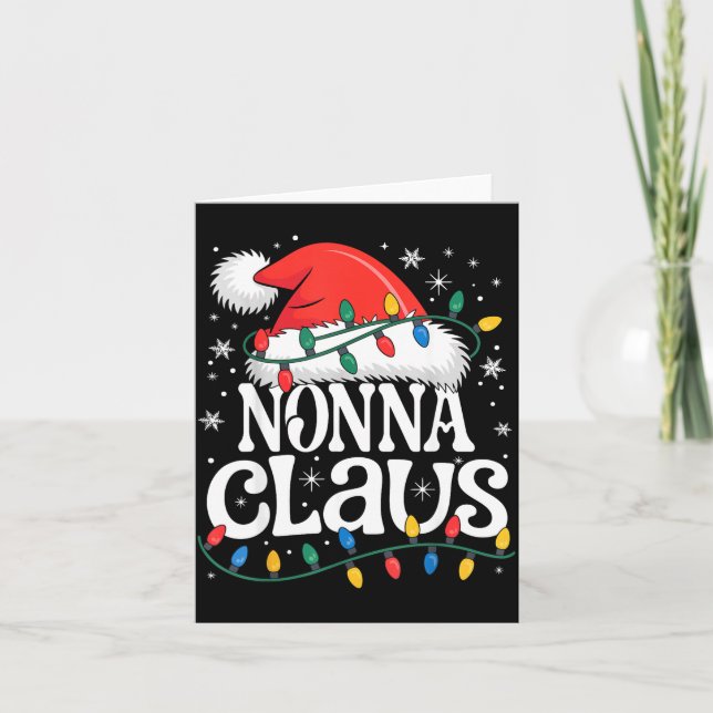Cartão Nonna Claus Funny Xmas Christmas Grandma Holiday S (Frente)