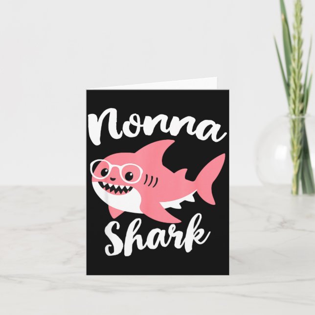 Cartão Nonna Shark Mother's Day Grandma Funny  (Frente)