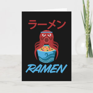 Cartão Noodles Octopus Anime Manga Diversão Japão Otaku C