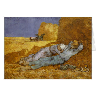 Cartão Noon Rest from Work (Millet) Van Gogh Fine Art