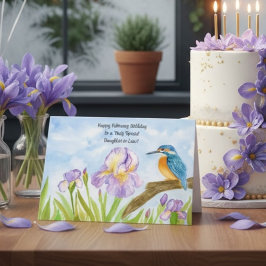 Cartão Nora Feliz Aniversário de Fevereiro Kingfisher