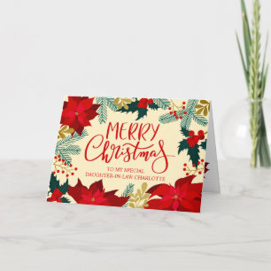Cartão Nora Política Floral e Azevinho Feliz Natal