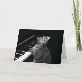 Cartão Nora The Piano Cat - Placa Dobrada Do Vazio - Esti