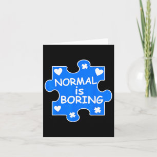 Cartão Normal é chato Autismo Blue Quebra-cabeça Piece Aw