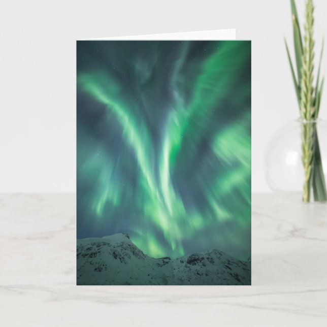 Cartão Norte Lights Noruega (Frente)