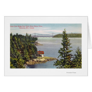 Cartão North Shore Marine Drive View of Lions Gate