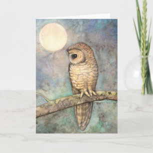 Cartão Northern Spotted Owl Wildlife Fine Art
