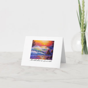 Cartão Northshore Oahu Sunset Original Painting