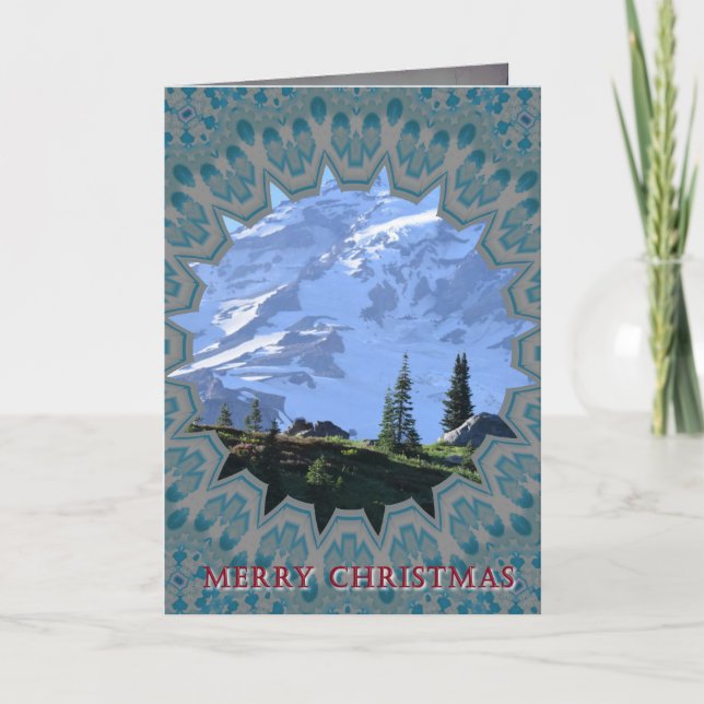 Cartão northwest holiday, mount rainier  (Frente)