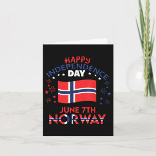 Cartão Noruega 120º Dia da Independência Orgulho Norueguê