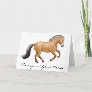 Cartão Norwegian Fjord Horse Greeting Card