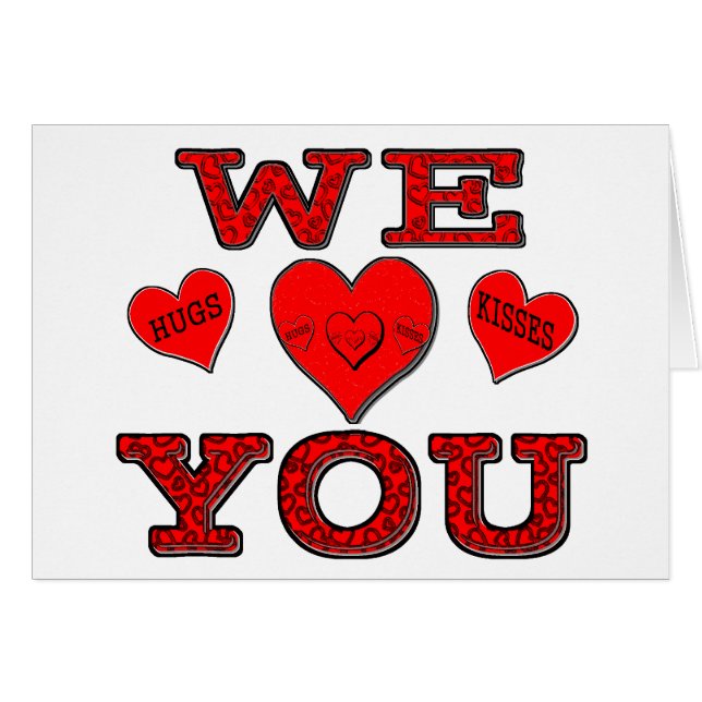 Cartão Nós amamo-lo (Frente Horizontal)