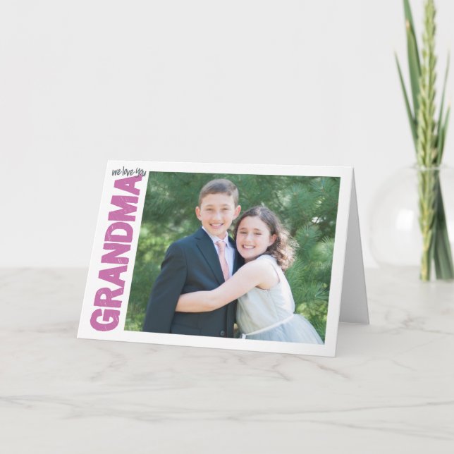 Cartão Nós amamo-lo, avó! (Frente)