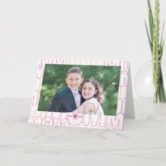 Cartão Nós amamo-lo, mamã! (Frente)