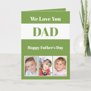 Cartão Nós amamos você Papai Dia dos Pais cal branco foto