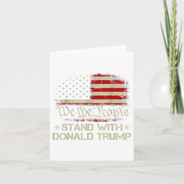 Cartão Nós As Pessoas Estamos Com Donald Trump 2024 Ameri (Frente)