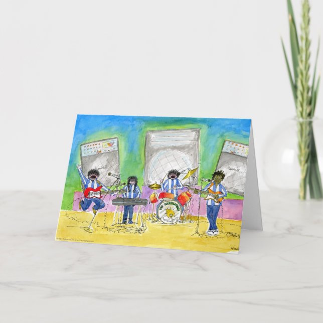 Cartão Nós chamamo-lo música:  Cumprimentos gerais (Frente)