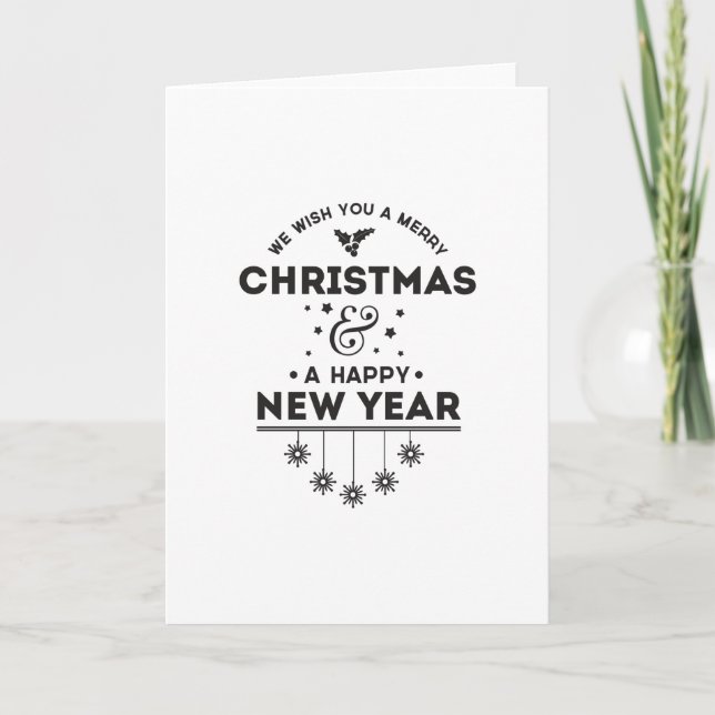 Cartão Nós Desejamos um Feliz Natal (Frente)