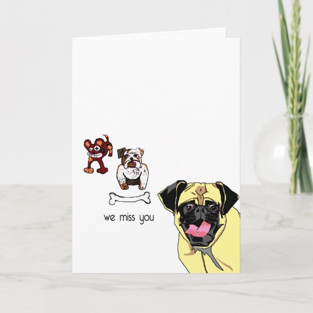 Cartão Nós faltamo-lo (Frente)