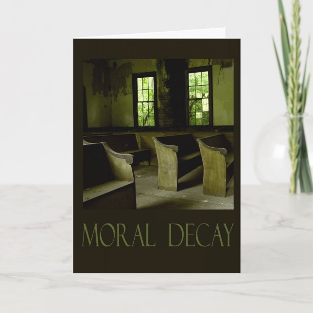 Cartão Nós faltamo-lo na igreja (Frente)