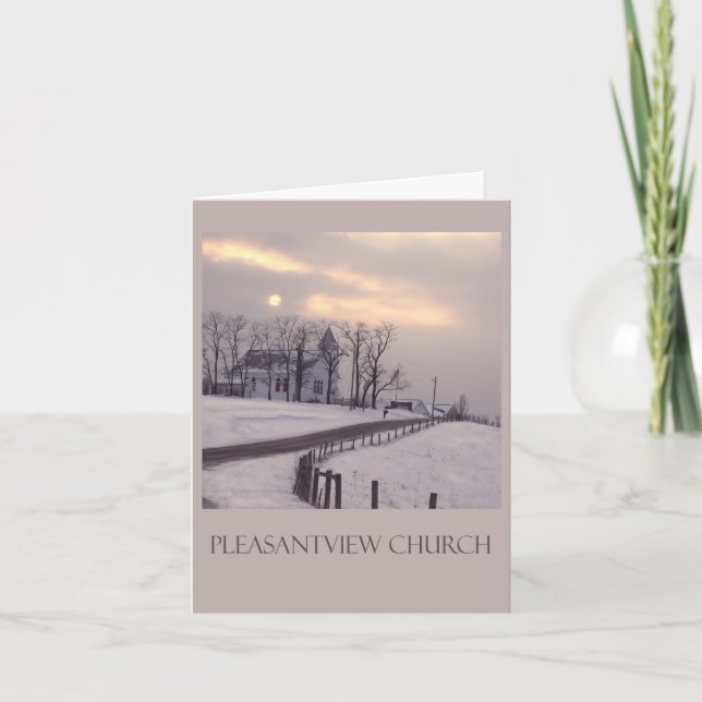 Cartão Nós faltamo-lo na igreja (Frente)