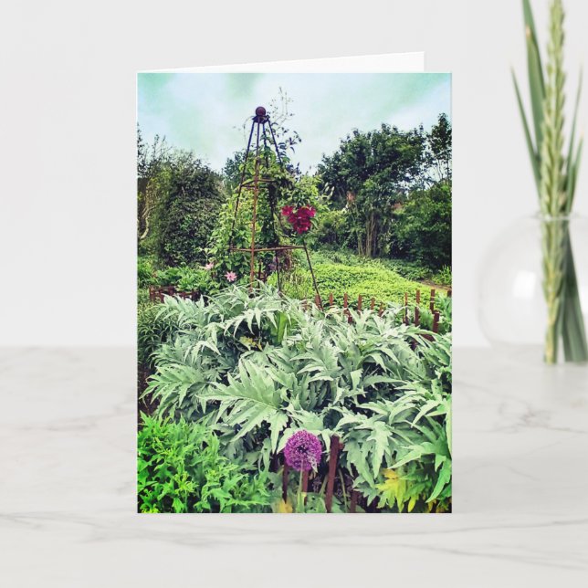 Cartão Nos jardins (Frente)