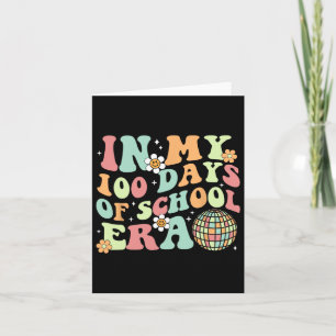 Cartão Nos Meus 100 Dias Da Era Da Escola, Retro Disco 10