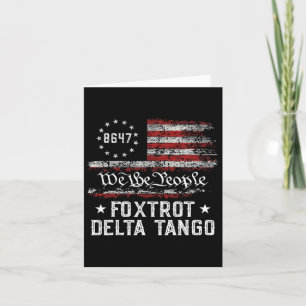 Cartão Nós O Povo Foxtrot Delta Tango Bandeira Dos EUA 86
