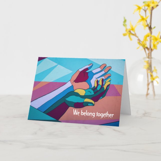 Cartão Nós Pertencemos Juntos, Como Yin & Yang (Flor Amarela)