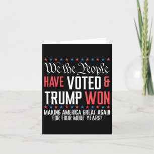 Cartão Nós, Pessoas, Votámos E Trump Ganhou Mega Por 4