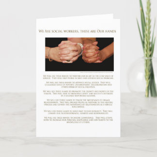 Cartão Nós somos assistentes sociais