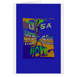 Cartão Nós somos mais fortes juntos engraçados EUA Espera